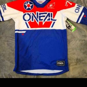 Motocross Set Youth 12/14 ONeal Jersey and pants - Warhawk red white and blue